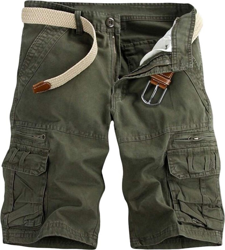 Big & Tall 44 Size Jeans For Men In 32 Inseam FOX JEANS Men's Elton Army Cargo Work Shorts - 100% Cotton, Regular Fit, Sizes 32-44 FOX JEANS Cargo Work Shorts Men - Foto 5