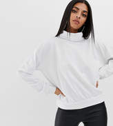 Thumbnail for your product : PrettyLittleThing roll neck sweatshirt in white