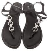 Thumbnail for your product : MICHAEL Michael Kors Leather Thong Sandals