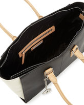 Thumbnail for your product : Charles Jourdan Kameron Two-Tone Leather Tote Bag, B&W