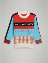 Thumbnail for your product : Burberry Childrens Logo Print Panelled Cotton Sweatshirt