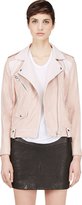 Thumbnail for your product : IRO Pink Distressed Suede Adila Biker Jacket