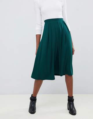 ASOS Tall DESIGN Tall midi skirt with box pleats