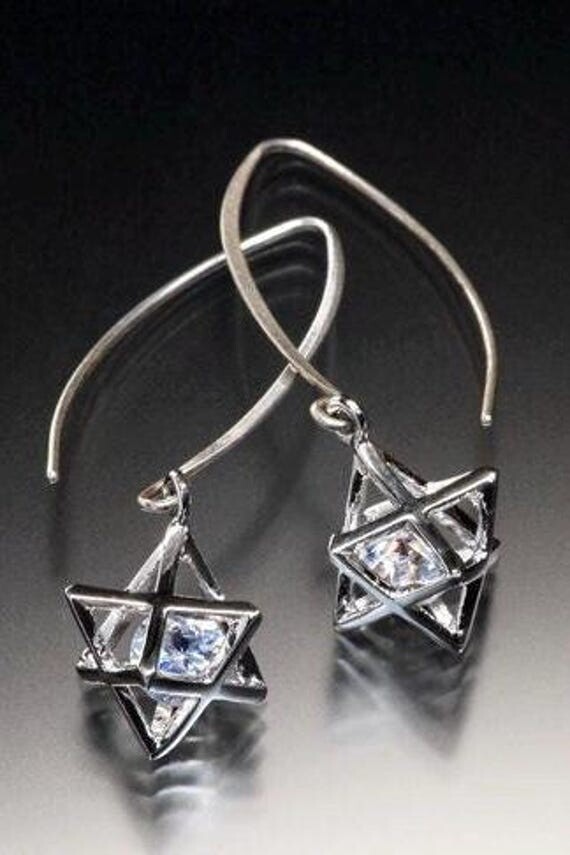 Etsy Shana Tova Merkaba Earring Sacred Geometry Jewelry