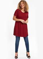 Thumbnail for your product : Evans Red Short Sleeve Tunic Top