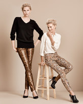 Thumbnail for your product : Berek Foiled Cheetah-Print Ankle Jeans, Women's