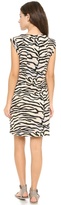 Thumbnail for your product : Rebecca Taylor Tiger Printed Slit Neck Shift Dress