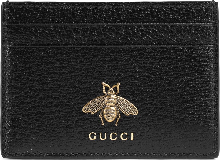 Gucci Animalier leather card case - ShopStyle Accessories