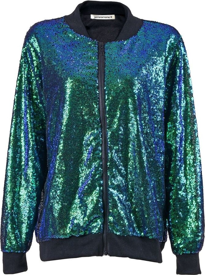 sequin bomber jacket uk