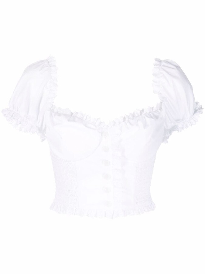 Ruffled Bustier Top | Shop the world's largest collection of 
