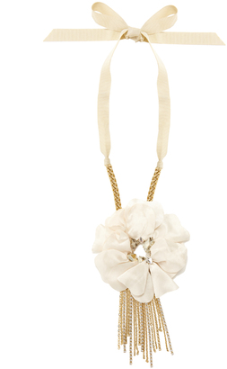 Lanvin Crystal-embellished flower choker necklace