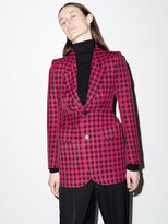 Thumbnail for your product : Balenciaga Hourglass Houndstooth Single-Breasted Blazer