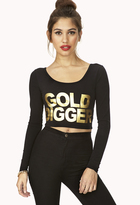 Thumbnail for your product : Forever 21 Gold Digger Crop Top