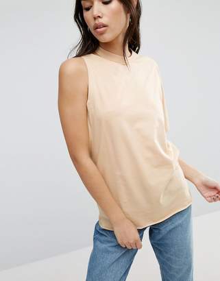 ASOS T-Shirt with One Shoulder and Nibble Detail