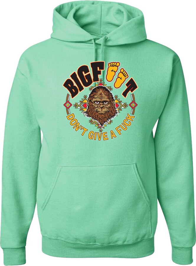 Wild Bobby Bigfoot Don't Give a Fuck Funny Big Foot DGAF Humor Unisex Hoodie Sweatshirt