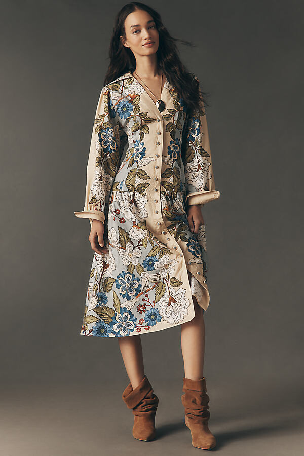 Farm Rio Garden Midi Shirt Dress