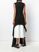 Thumbnail for your product : Yohji Yamamoto Draped Long Fitted Top