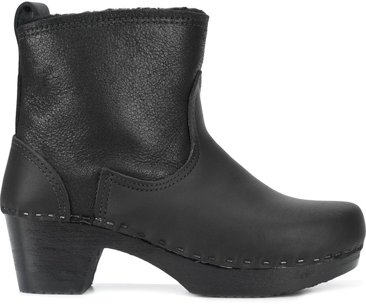 shearling lined clog boots