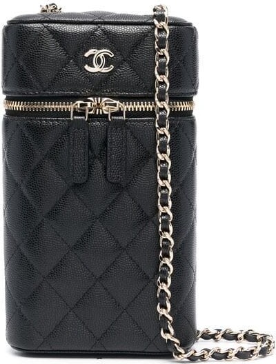 Chanel Pre Owned 1990 Mini Diamond Quilted Chain Crossbody Bag - ShopStyle