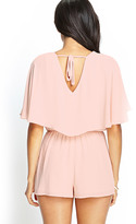 Thumbnail for your product : Forever 21 Flounce Surplice Chiffon Romper