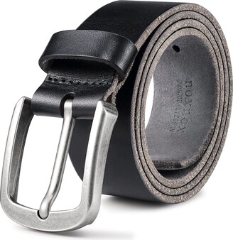TOUGERJOY Men's Belt Big & Tall 56-80 Genuine Leather Belt Reinforced Strap Casual Work Jean Extra Long Belts
