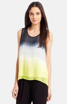 Thumbnail for your product : Kenneth Cole New York Print Split Back Sleeveless Blouse (Petite)