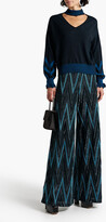 Thumbnail for your product : Diane von Furstenberg Cutout wool-jacquard sweater