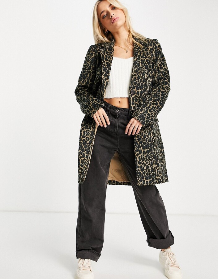 Vila coat in leopard print - ShopStyle