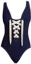 Thumbnail for your product : Karla Colletto Swim Cora Lace-Up One-Piece Swimsuit