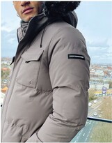 Thumbnail for your product : Good For Nothing double-layered parka in taupe with faux fur hood