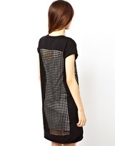 Thumbnail for your product : ASOS T-Shirt Dress With Laser Cut Squares