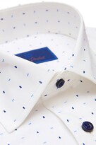 Thumbnail for your product : David Donahue Trim Fit Performance Dot Dress Shirt