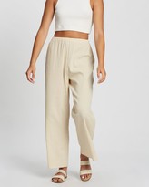 Thumbnail for your product : Atmos & Here Atmos&Here - Women's Neutrals Pants - Khloe Cotton Resort Pants - Size 12 at The Iconic