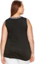 Thumbnail for your product : Dana Buchman Plus Size Pleat-Front Top
