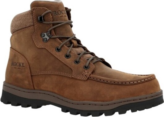 "Men's Rocky Outback 6"" LTE Boots Outdoor 8 Brown"