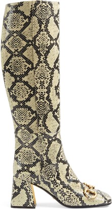 gucci snakeskin boots
