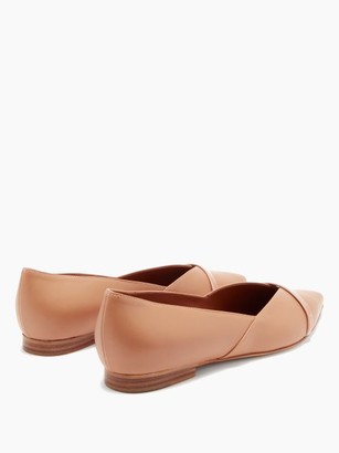 Malone Souliers Colette Point-toe Nappa-leather Flats - Nude