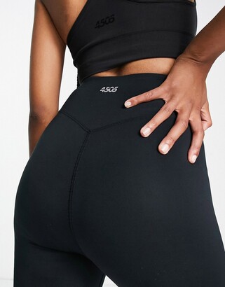 ASOS 4505 Icon seamless rib high waist shorts in black