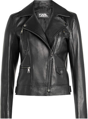 Karl Lagerfeld Paris Leather Biker Jacket