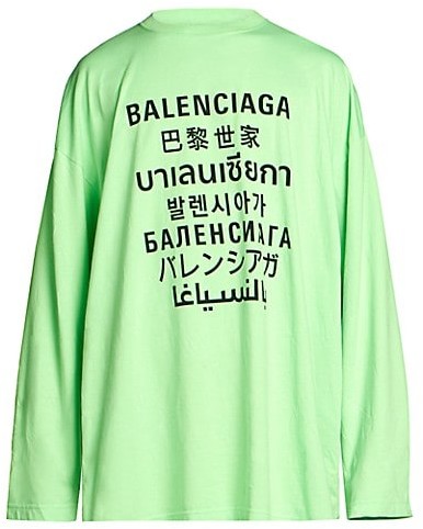 Balenciaga Multi-Languages Logo T-Shirt - ShopStyle