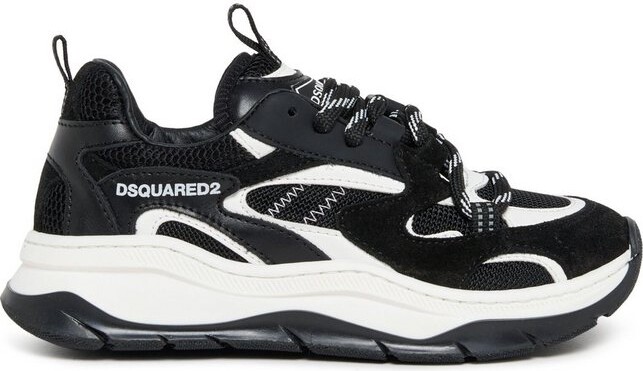 Dsquared2 Kids Round Toe Lace-Up Sneakers