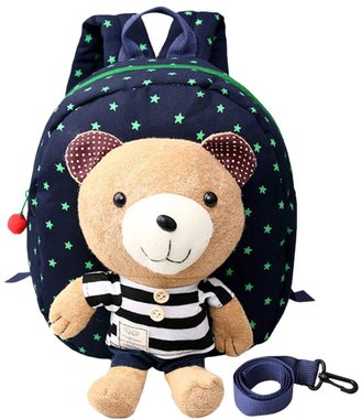 MRSMR Bear Kids Boys Girls Detachable Backpack Anti-lost 1-4 Years