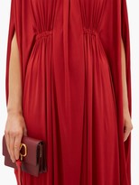 Thumbnail for your product : Valentino Cape Draped Satin Gown - Red