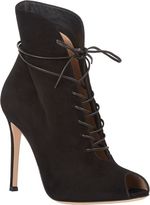 Thumbnail for your product : Gianvito Rossi Suede Jane Ankle Booties-Black