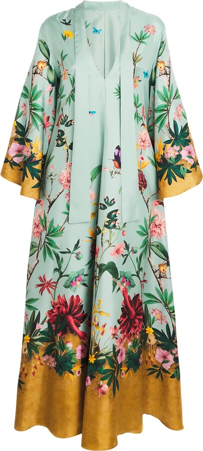 La DoubleJ Silk Floral Magnifico Maxi Dress