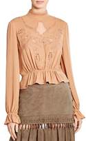 Thumbnail for your product : Haute Hippie Della Rose Embroidered Eyelet Blouse