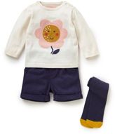 Thumbnail for your product : Marks and Spencer Indigo Collection 3 Piece Pure Cotton Jumper, Shorts & Tights Outfit