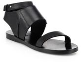 Thumbnail for your product : CNC Costume National Leather Ankle-Strap Sandals