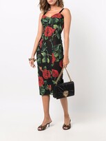 Thumbnail for your product : Dolce & Gabbana Rose-Print Bustier-Style Dress