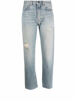 Thumbnail for your product : Totême High-Rise Distressed Cropped Jeans